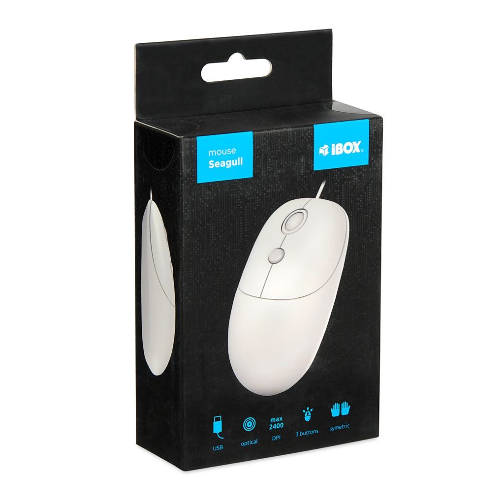 iBox i011 Seagull Wired Mouse White