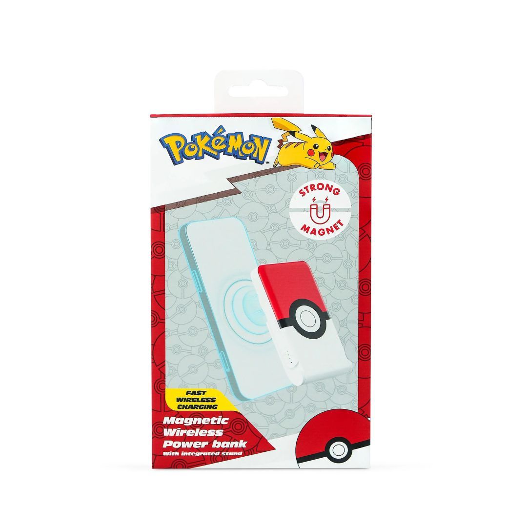 OTL Technologies Pokémon Pokéball 5000mAh Magnetic Wireless PowerBank Red