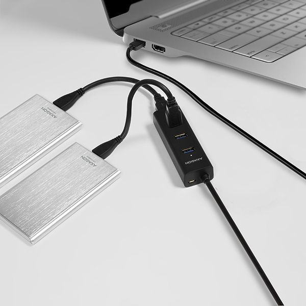 AXAGON HUE-S2B USB3.0 Charging Hub Black