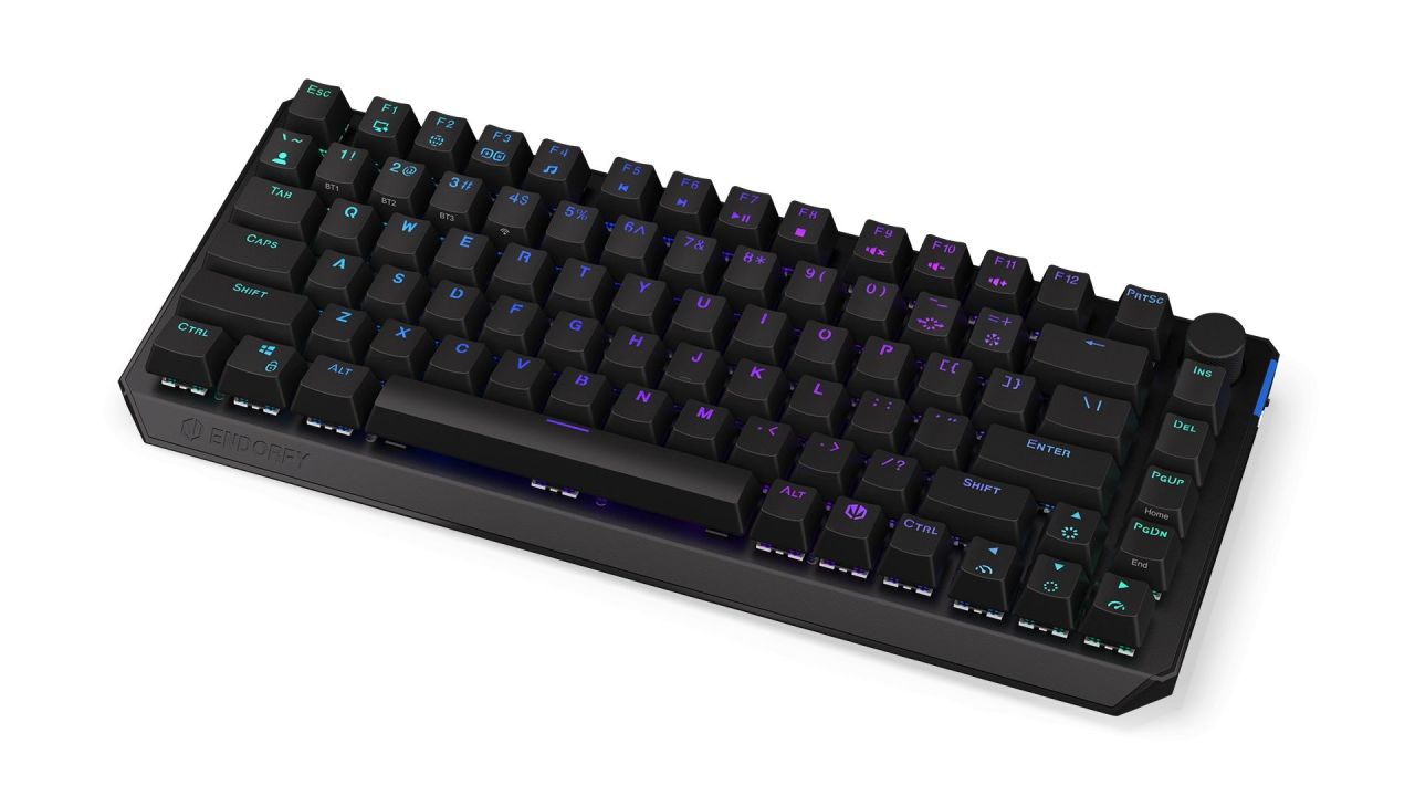 Endorfy Thock 75% Wireless Red Switch Mechanical Keyboard Black US