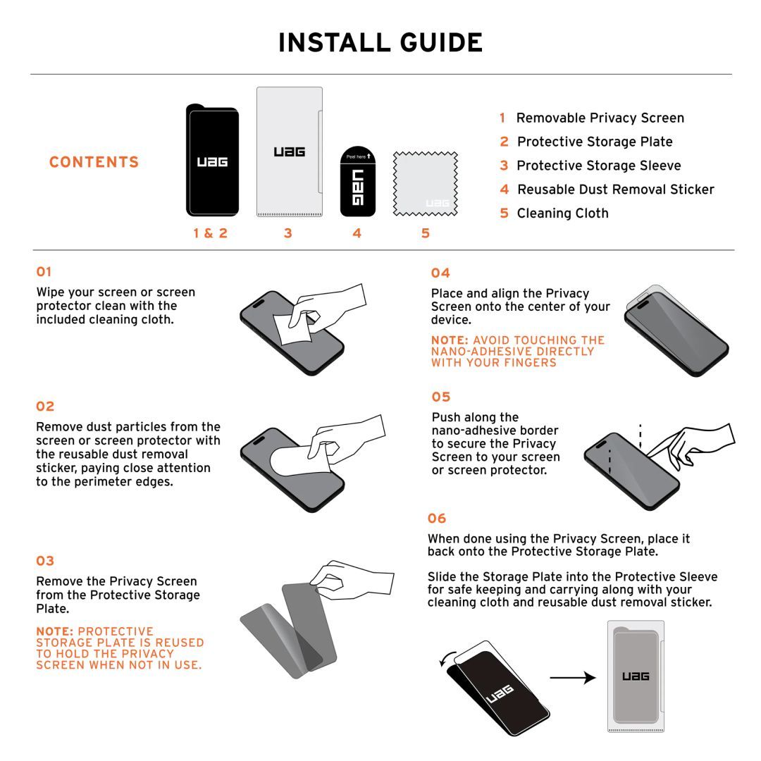 UAG Removable Privacy Eco iPhone 16 Not Applicable