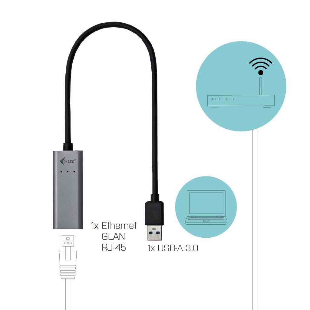 I-TEC USB3.0 Metal Gigabit Ethernet Adapter