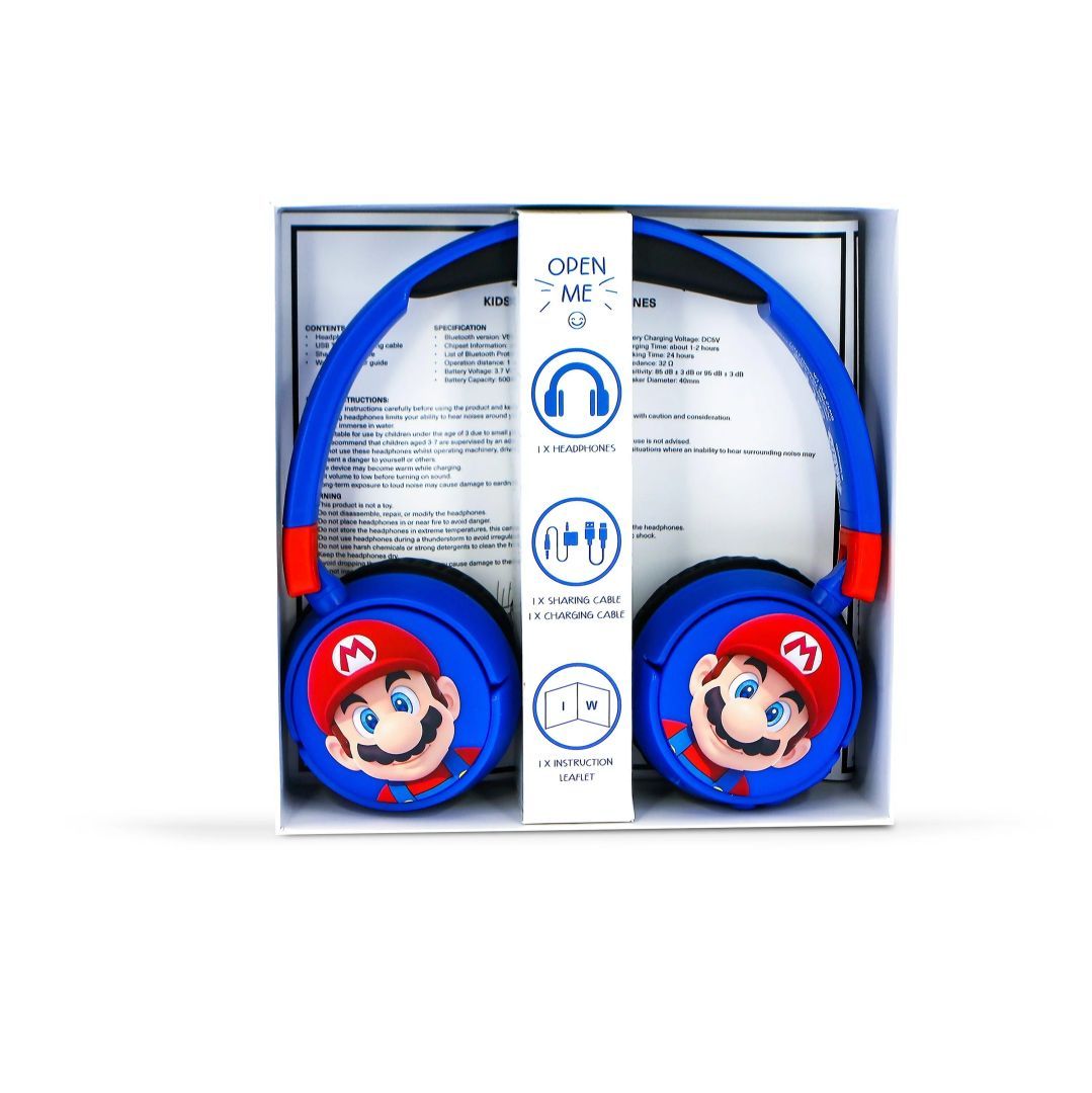 OTL Technologies Super Mario Kids Bluetooth Headset Blue