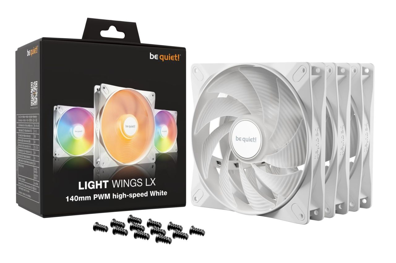 Be quiet! Light Wings LX 140mm PWM High-Speed White Triple Pack