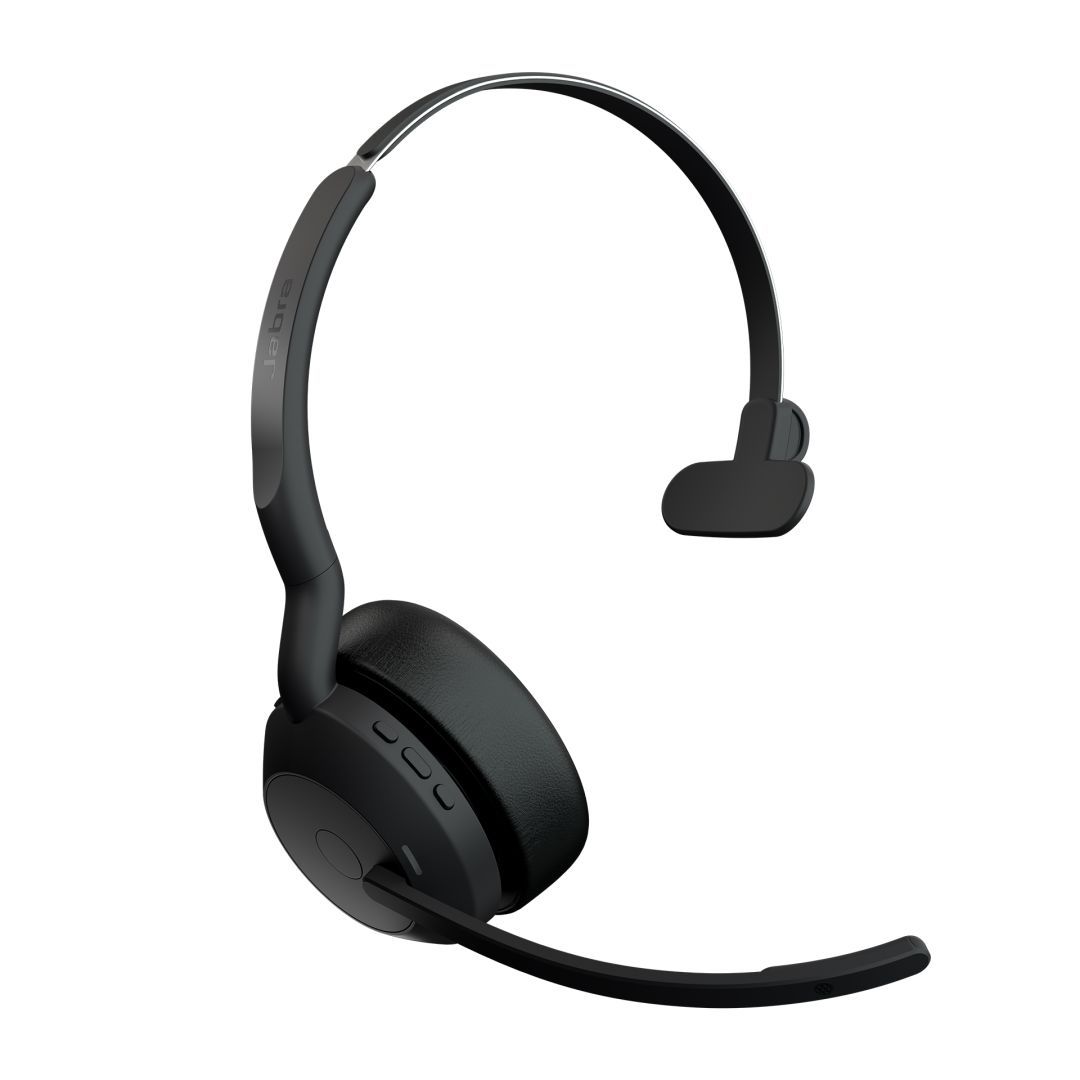 Jabra Evolve2 55 UC Mono with Link380a Bluetooth Headset with Charging Stand Black