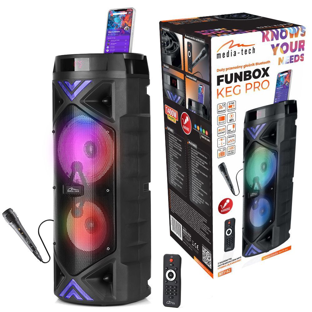 Media-Tech FUNBOX KEG PRO XXL Bluetooth Party Speaker Black