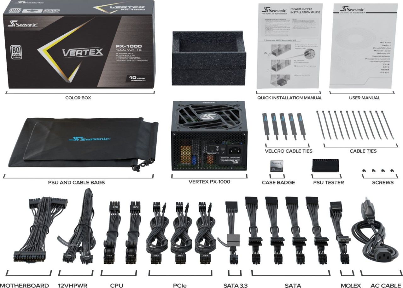 Seasonic 1000W 80+ Platinum Vertex PX-1000