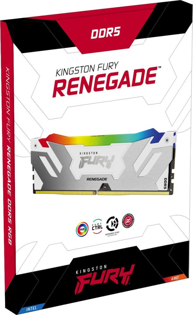 Kingston 64GB DDR5 6000MHz Kit(2x32GB) Fury Renegade RGB White