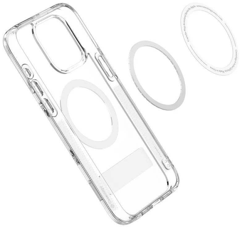 Spigen Caseology Capella MagSafe Kickstand iPhone 15 Pro Clear White