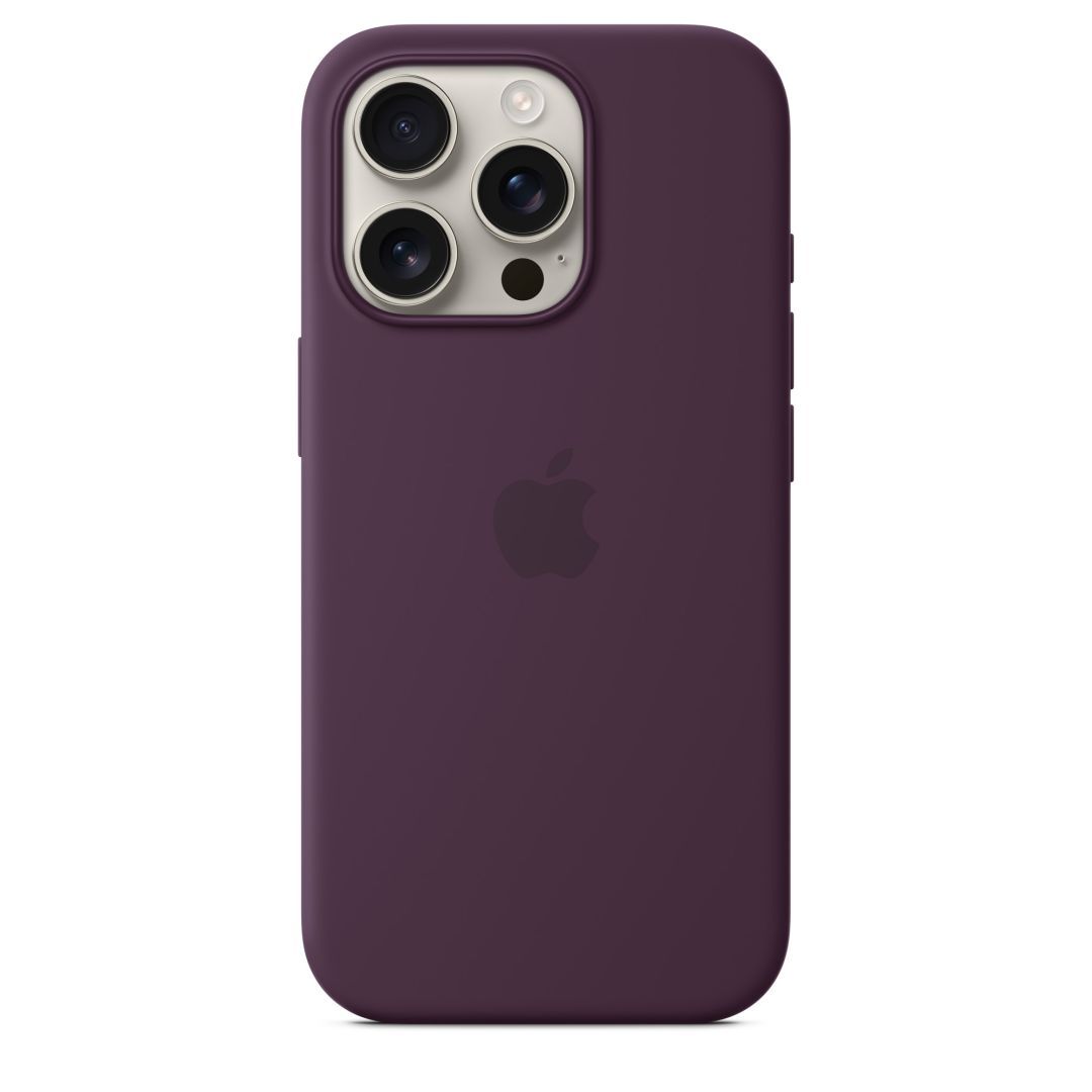 Apple iPhone 16 Pro Silicone Case with MagSafe Plum