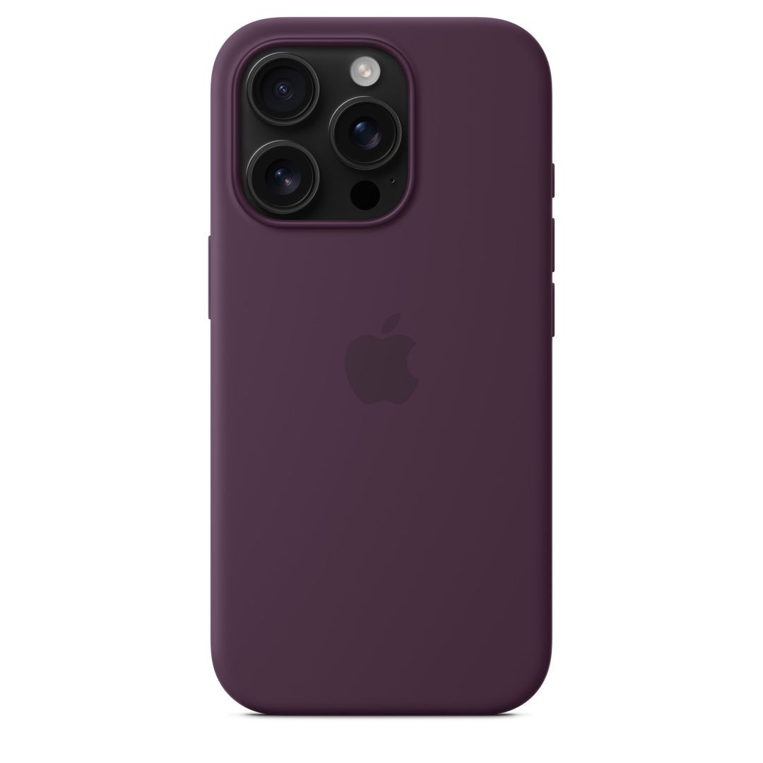 Apple iPhone 16 Pro Silicone Case with MagSafe Plum