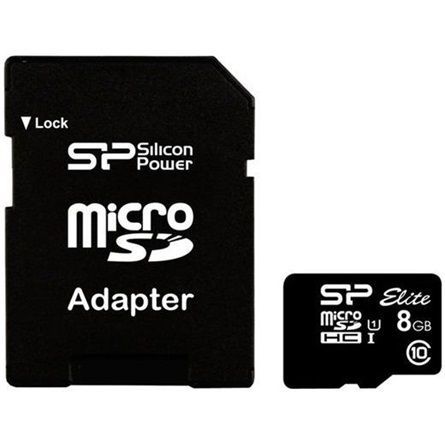 Silicon Power 8GB microSDHC Class10 + SD adapterrel