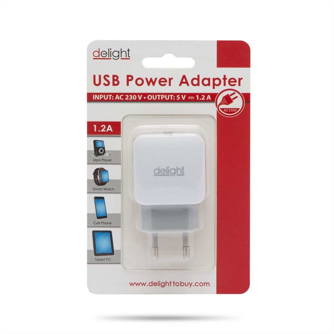 Delight Adapter 1USB White