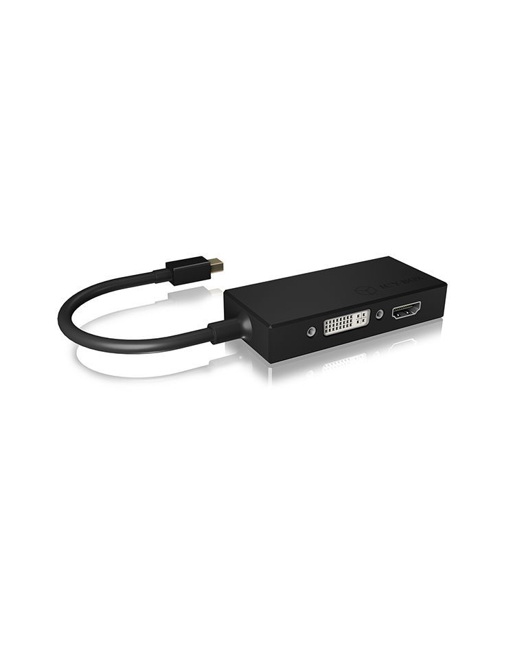 Raidsonic IcyBox IB-AC1032 3-in-1 MiniDisplayPort to HDMI / DVI-D / VGA adapter Black