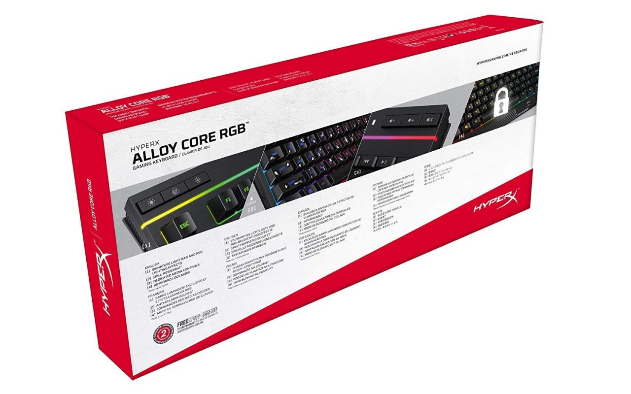 Kingston HyperX Alloy Core RGB Gamer Keyobard Black UK