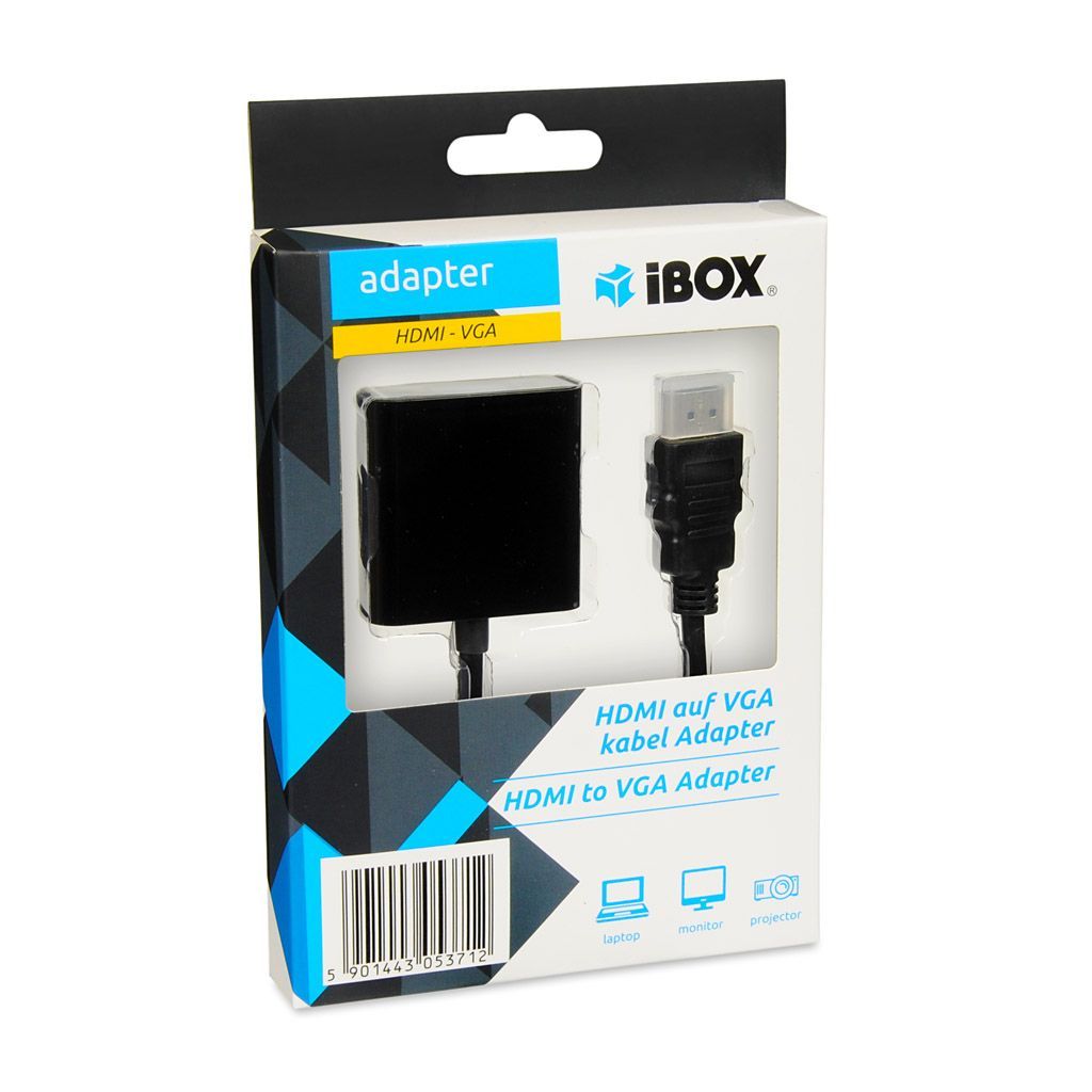 iBox IAHV01 HDMI-VGA Adapter Black