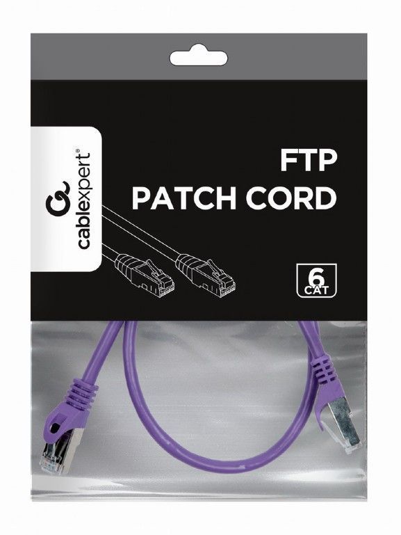 Gembird CAT6 F-UTP Patch Cable 0,5m Purple