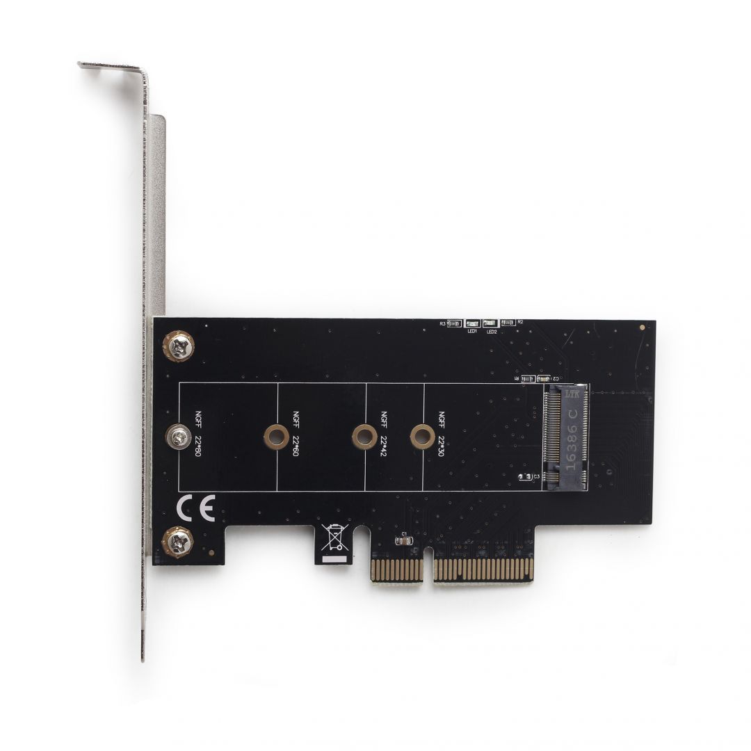 Gembird PEX-M2-01 M.2 SSD adapter PCI-Express add-on card, with extra low-profile bracket