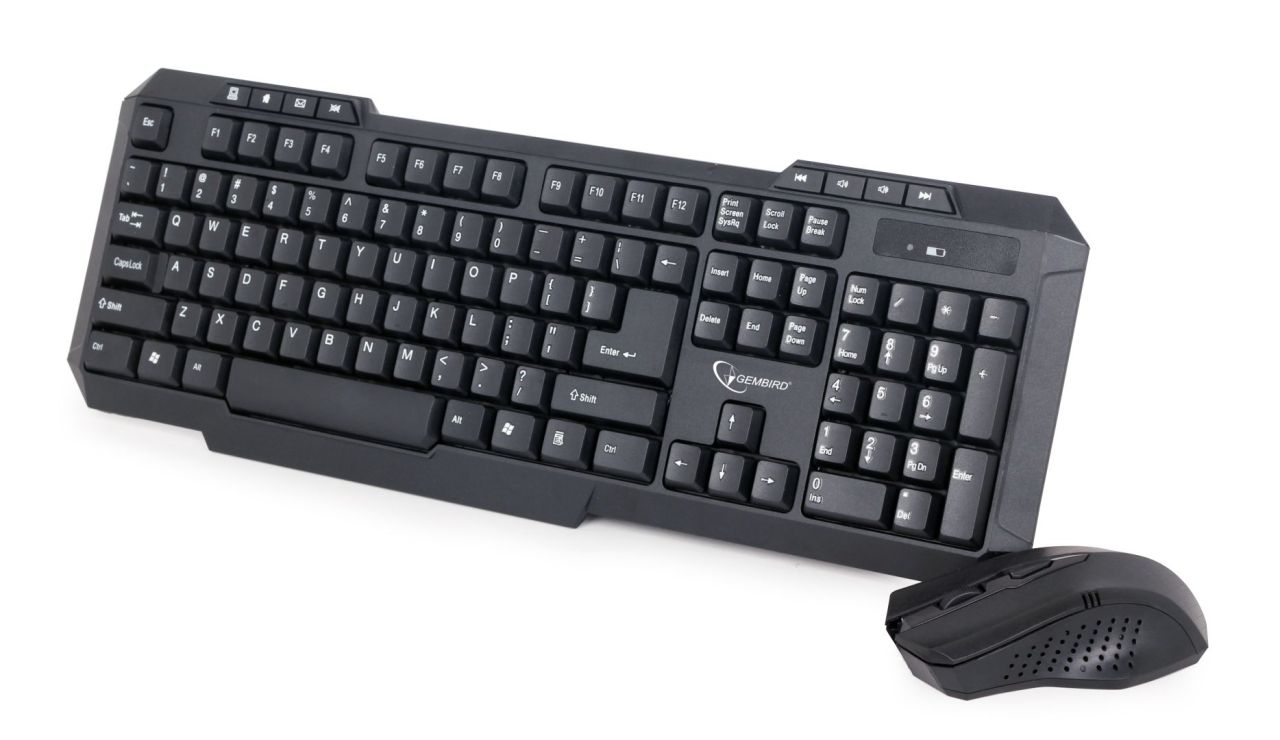 Gembird KBS-WM-02 Wireless Keyboard Combo Black US