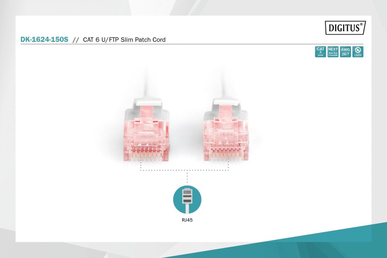 Digitus CAT6 U-FTP Patch Cable 15m Grey