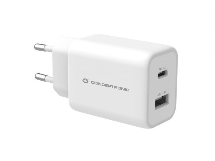 Conceptronic ALTHEA11W 2-Port 33W USB Charger White