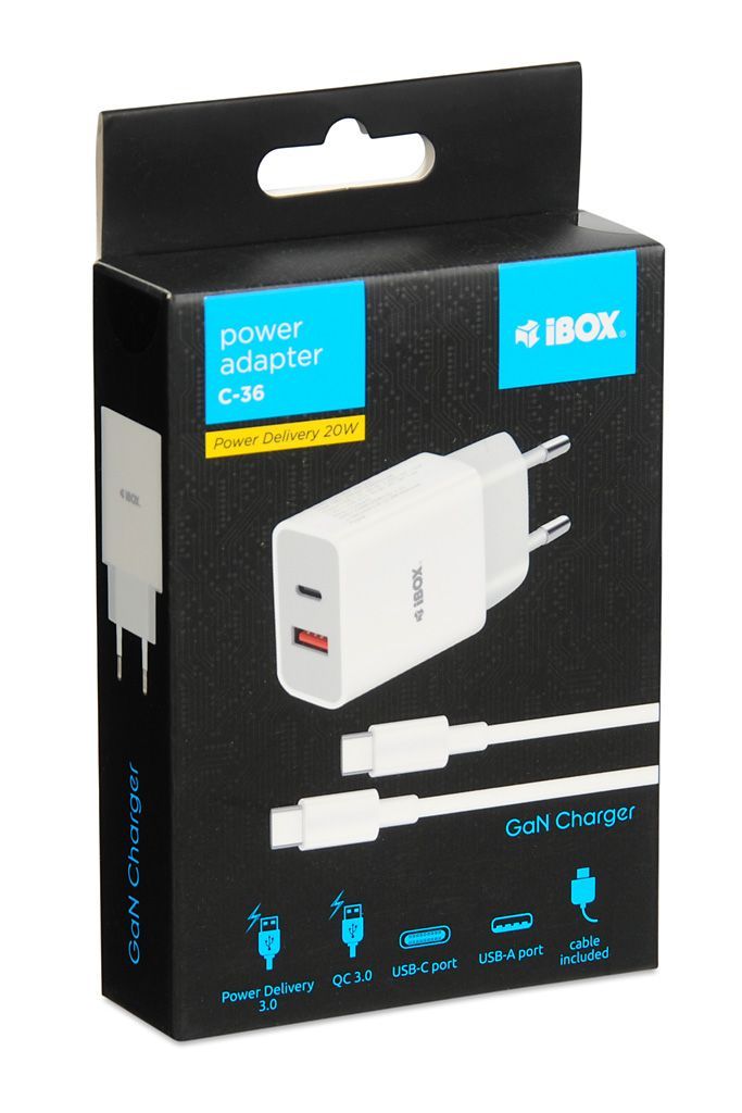 iBox C-36 20W Power Adapter White