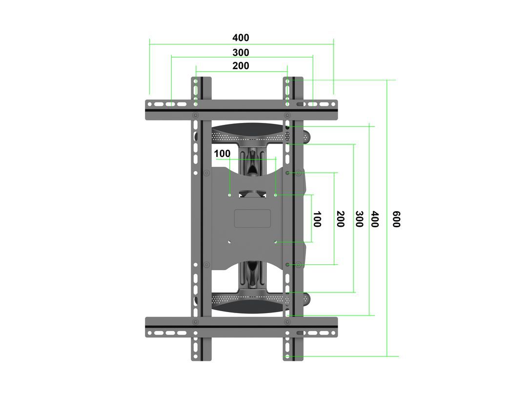 Multibrackets M VESA Flexarm Full Motion Single Portrait 400x600 32"-55" Black