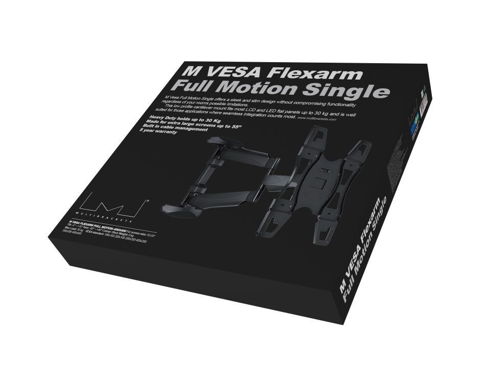 Multibrackets M VESA Flexarm Full Motion Single Portrait 400x600 32"-55" Black