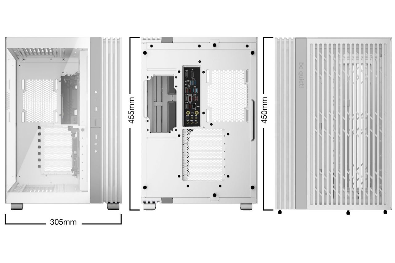 Be quiet! Light Base 600 DX Tempered Glass White