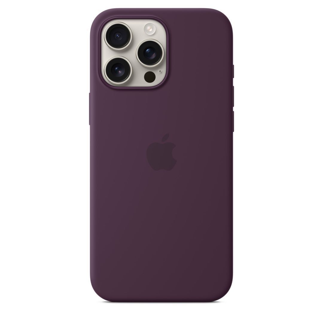 Apple iPhone 16 Pro Max Silicone Case with MagSafe Plum