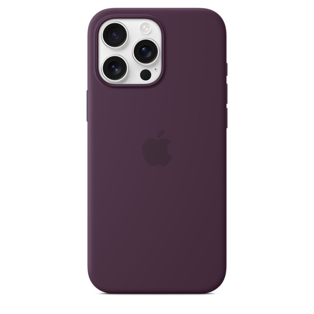 Apple iPhone 16 Pro Max Silicone Case with MagSafe Plum