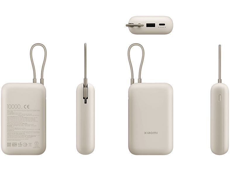 Xiaomi 10000mAh PowerBank (Integrated Cable) Tan