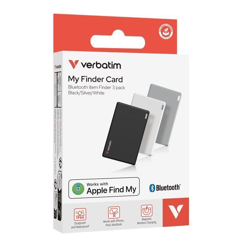 Verbatim My Finder Bluetooth Card Black/Silver/White (3 pack)