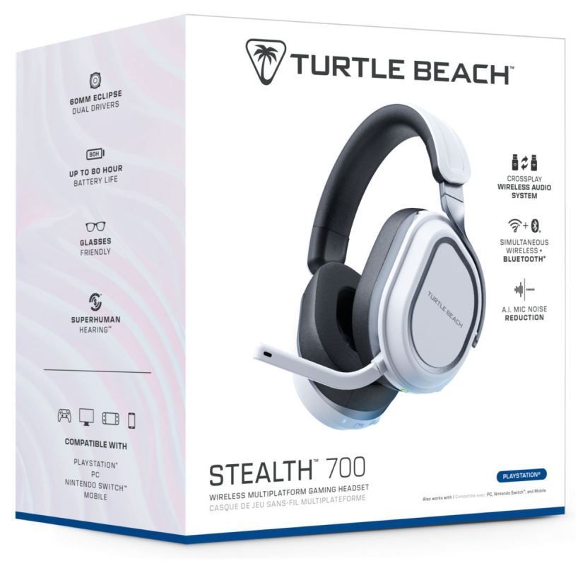 Turtle Beach Stealth 700 Gen 3 Gaming Wireless Headset for PlayStation White