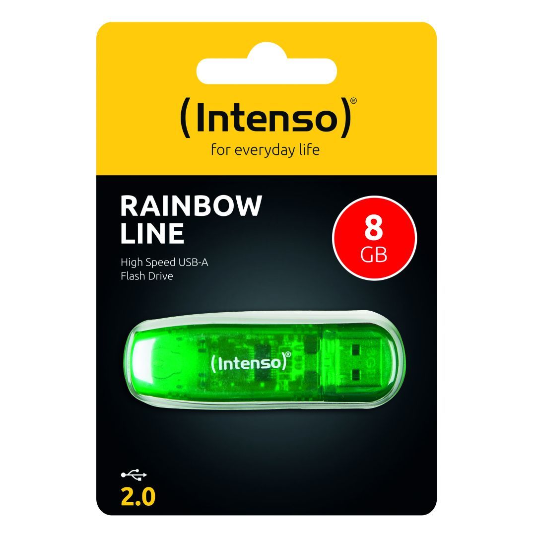 Intenso 8GB Rainbow Line USB2.0 Green