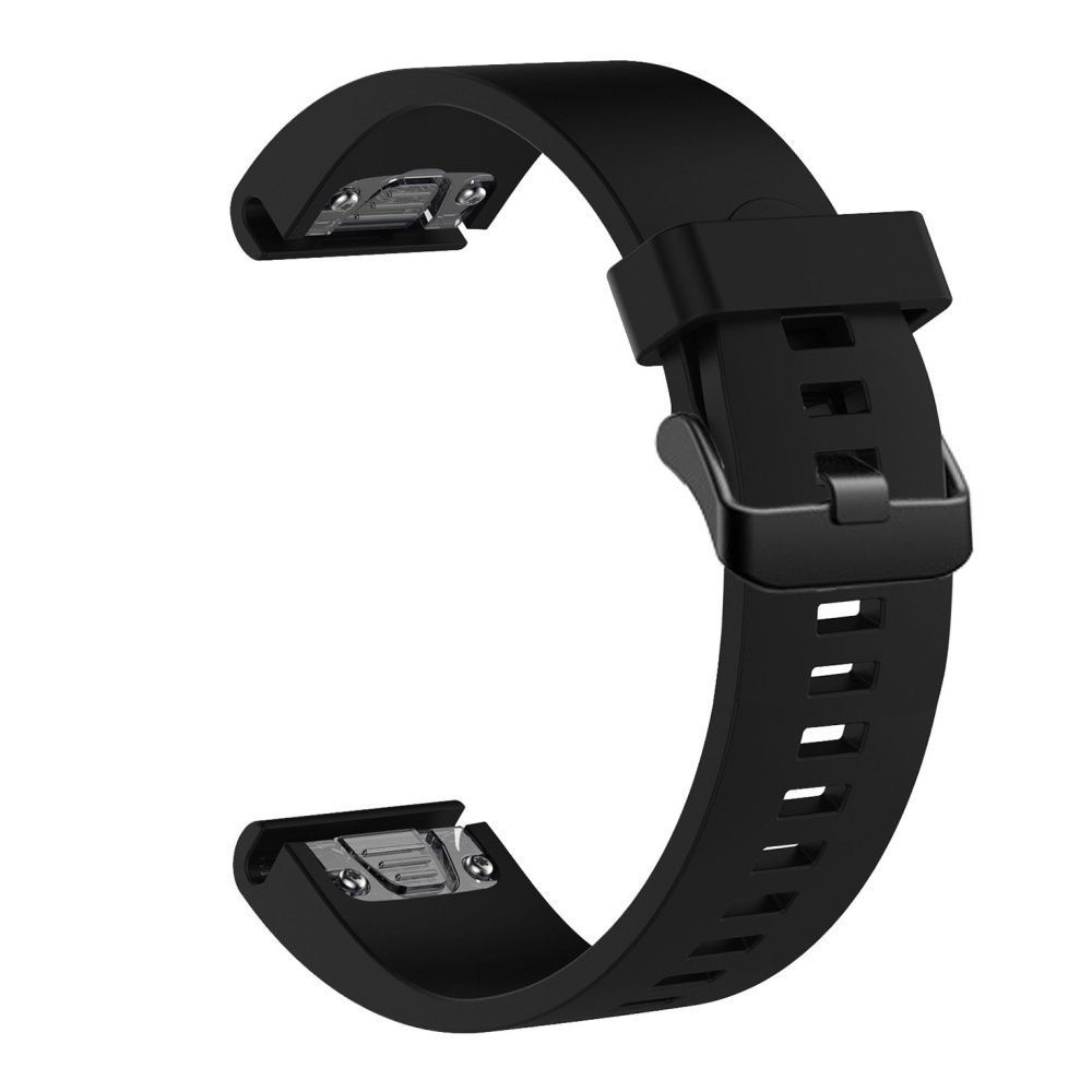 FIXED Szilikon szíj Garmin QuickFit okosórához 20mm, fekete