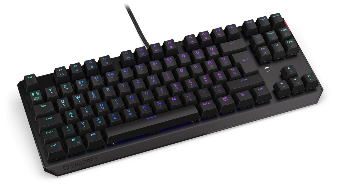 Endorfy Thock Kailh Red Switch RGB Gaming Mechanical Keyboard Black HU