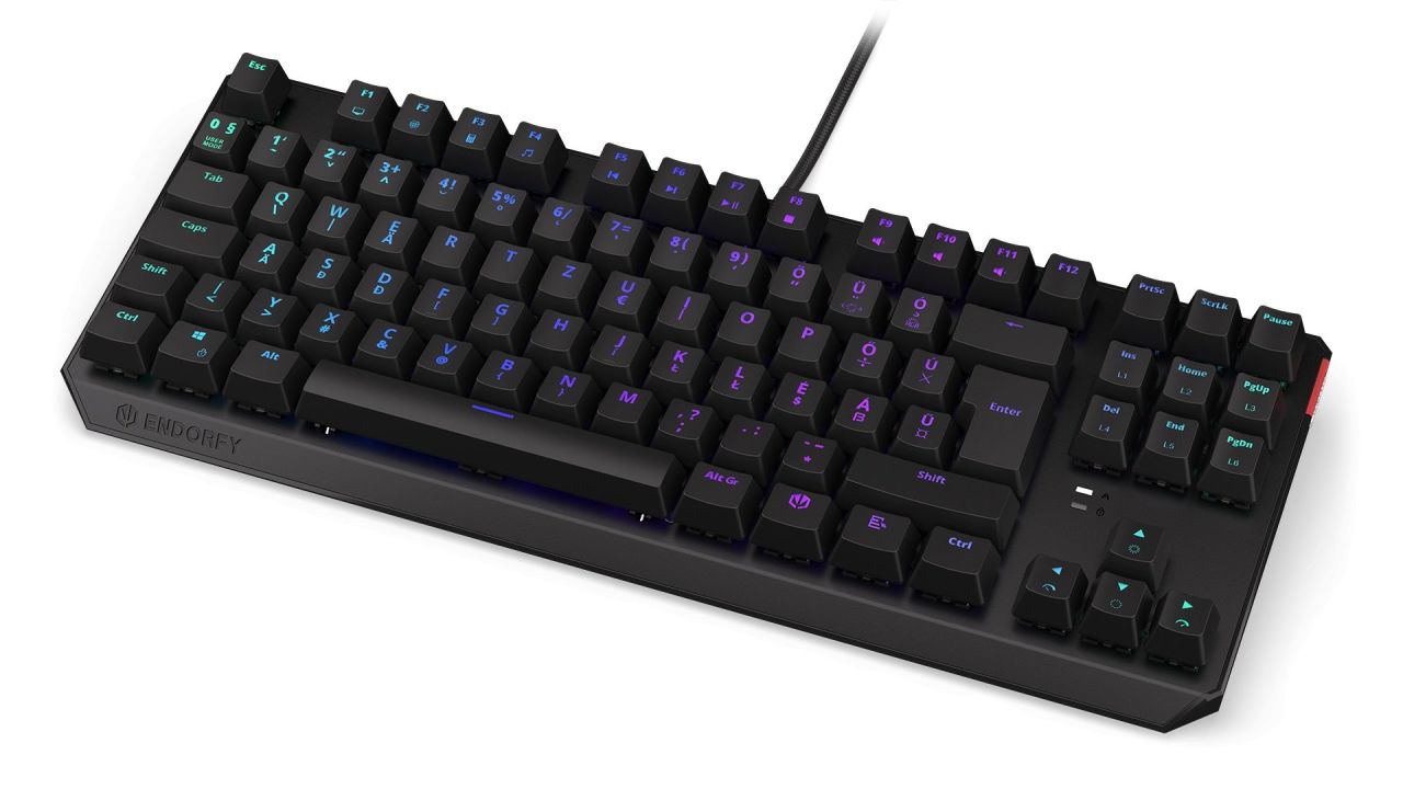 Endorfy Thock Kailh Red Switch RGB Gaming Mechanical Keyboard Black HU