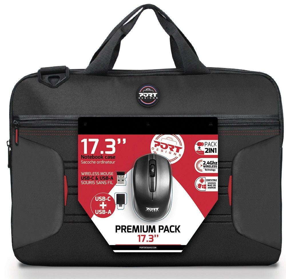 Port Designs Wireless PC & Mouse Bag 17,3" Black