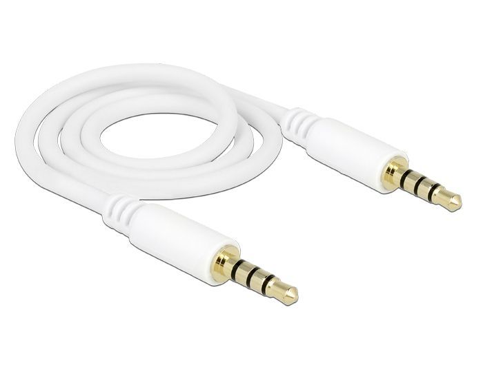 DeLock Stereo Jack 3.5mm 4 pin male > male 0,5m cable