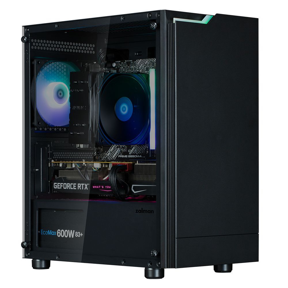 Zalman T4 Plus RGB Tempered Glass Black