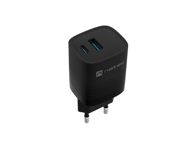 natec Ribera Gan Wall Charger Black