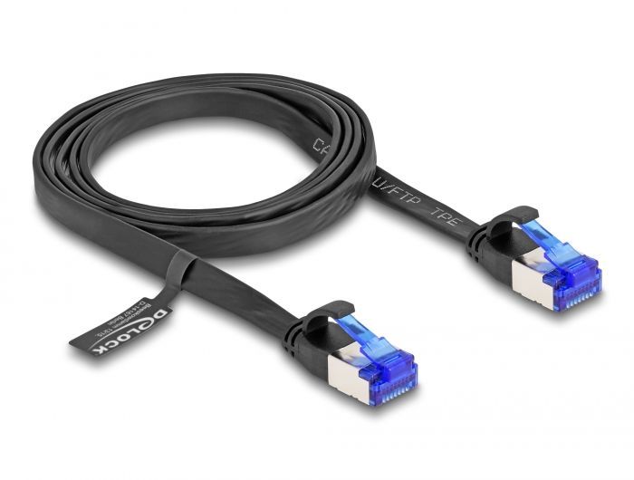 DeLock CAT6A U-FTP Patch Cable 1m Black