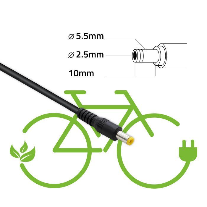 Qoltec Charger for E-bike Electric Scooter Black