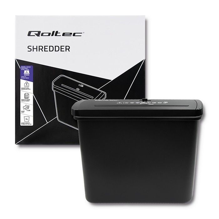 Qoltec Shredder Home & Office Iratmegsemmisítő Black