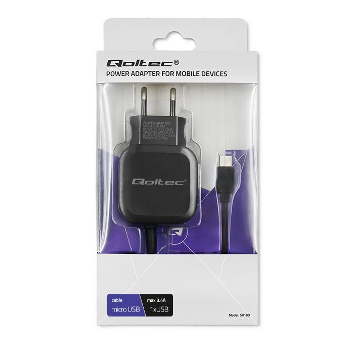 Qoltec 17W Mobile Device Charger Black