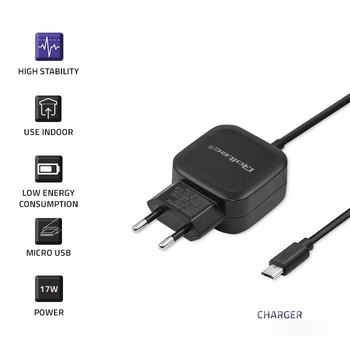 Qoltec 17W Mobile Device Charger Black