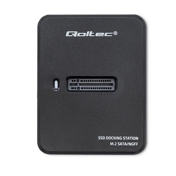 Qoltec USB3.1 M.2 SATA Docking Station Enclosure Black