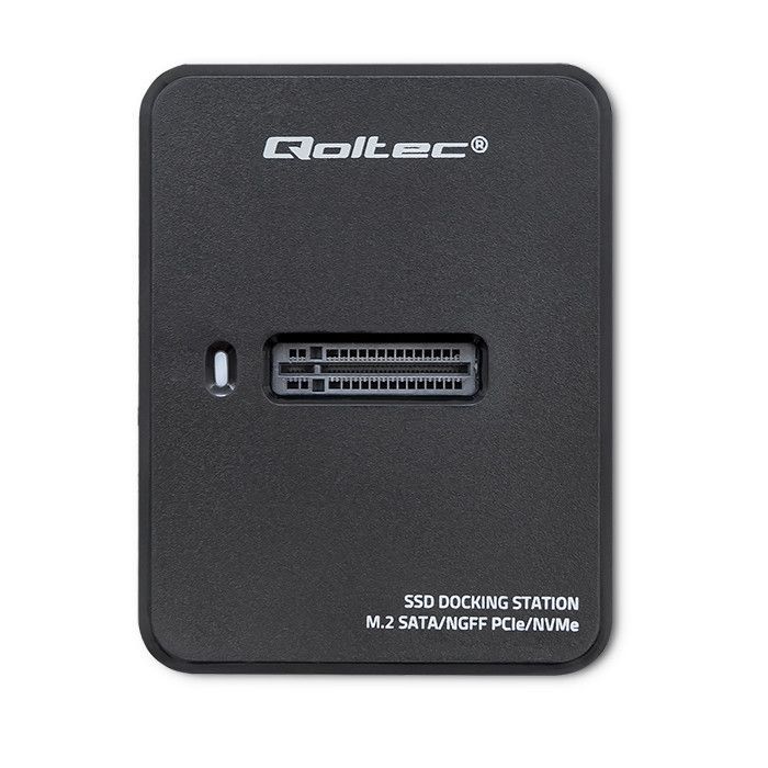 Qoltec USB3.1 M.2 SATA/NVMe Docking Station Enclosure Black