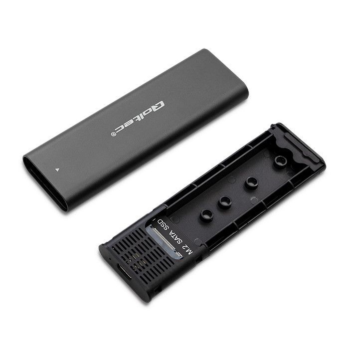 Qoltec USB3.1 Enclosure for M.2 SATA SSD Black